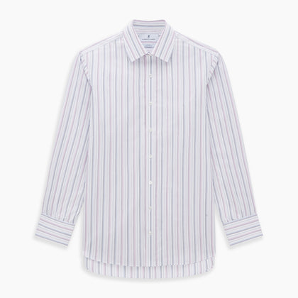 Purple and Blue Multi Stripe Mayfair Shirt Image 5