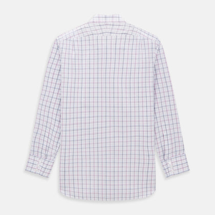 Purple and Blue Multi Check Mayfair Shirt Image 4