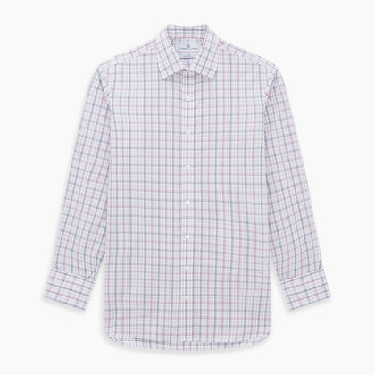 Purple and Blue Multi Check Mayfair Shirt Image 5