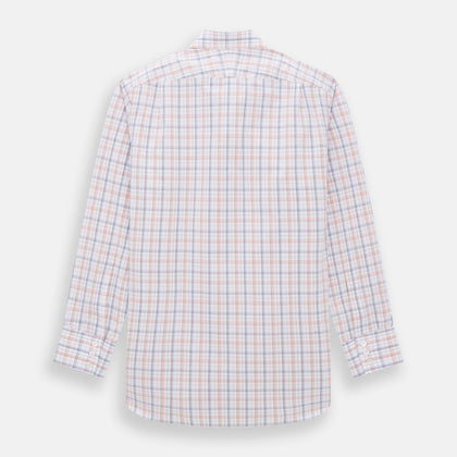 Orange and Blue Multi Check Mayfair Shirt Image 4
