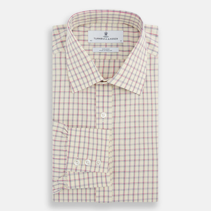 Pink Multi Check Mayfair Shirt Image 3