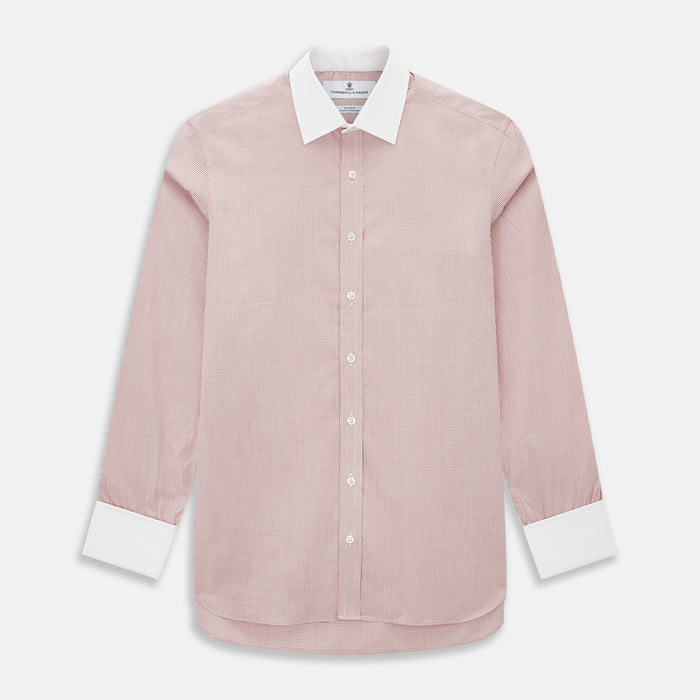 SHIRTS RF NEW WH T&A CLR WHITE/DARK RED CHECK
