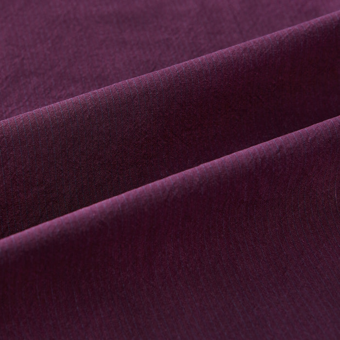 Dark Burgundy Pinstripe Shirt With Contrast Collar & Cuffs Image 5