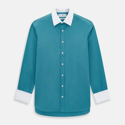 Turquoise Pinstripe Mayfair Shirt