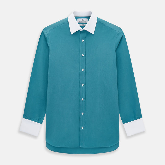Turquoise Pinstripe Mayfair Shirt