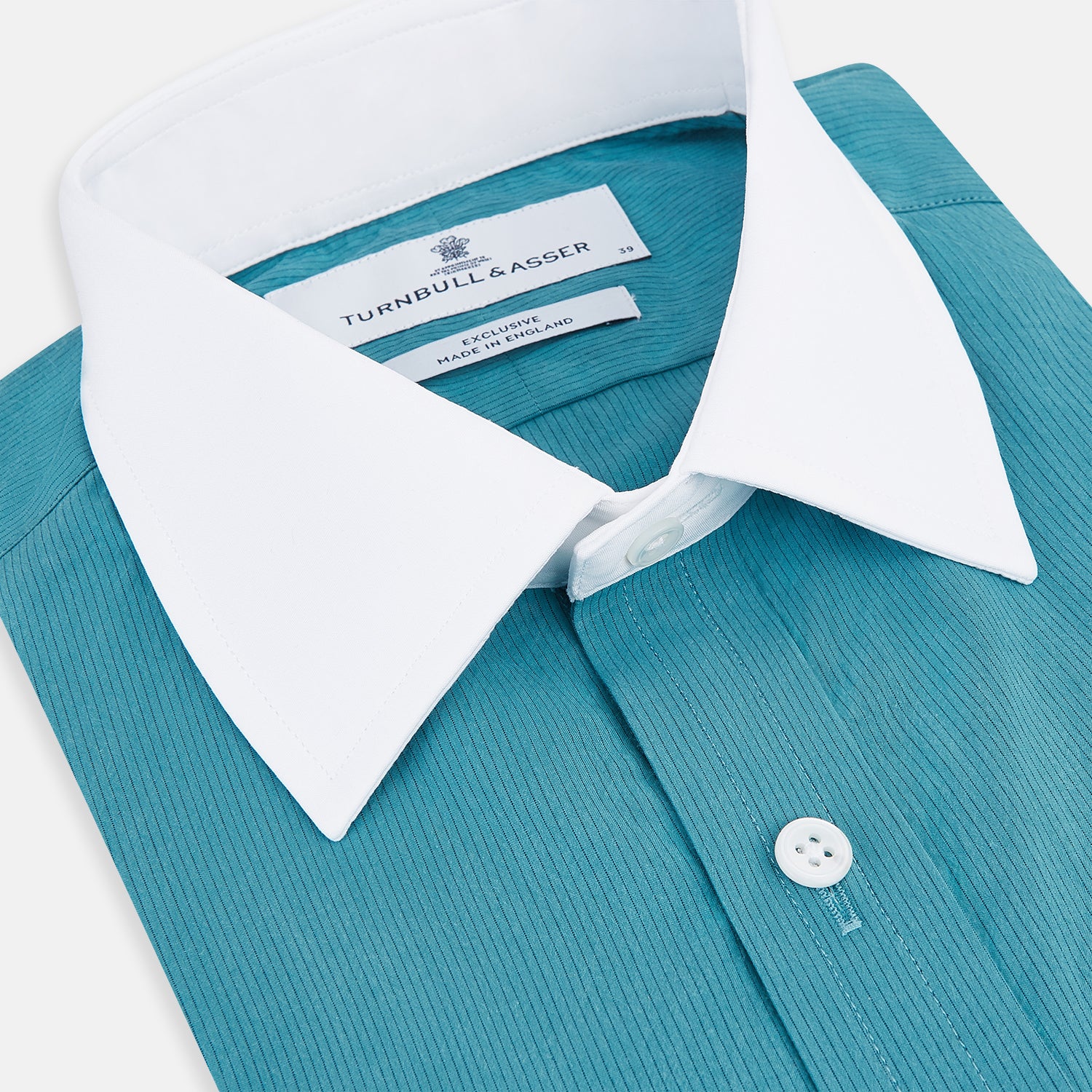 View 2 of product Turquoise Pinstripe Mayfair Shirt 19
