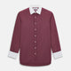 Wine Pinstripe Shirt With Contrast Collar & Cuffs 19