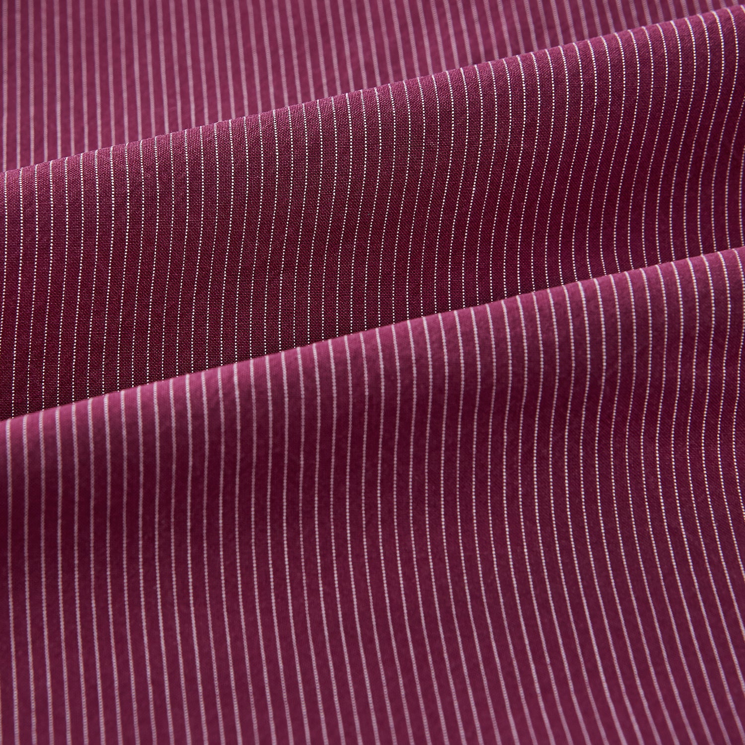 View 6 of product Wine Pinstripe Shirt With Contrast Collar & Cuffs 19