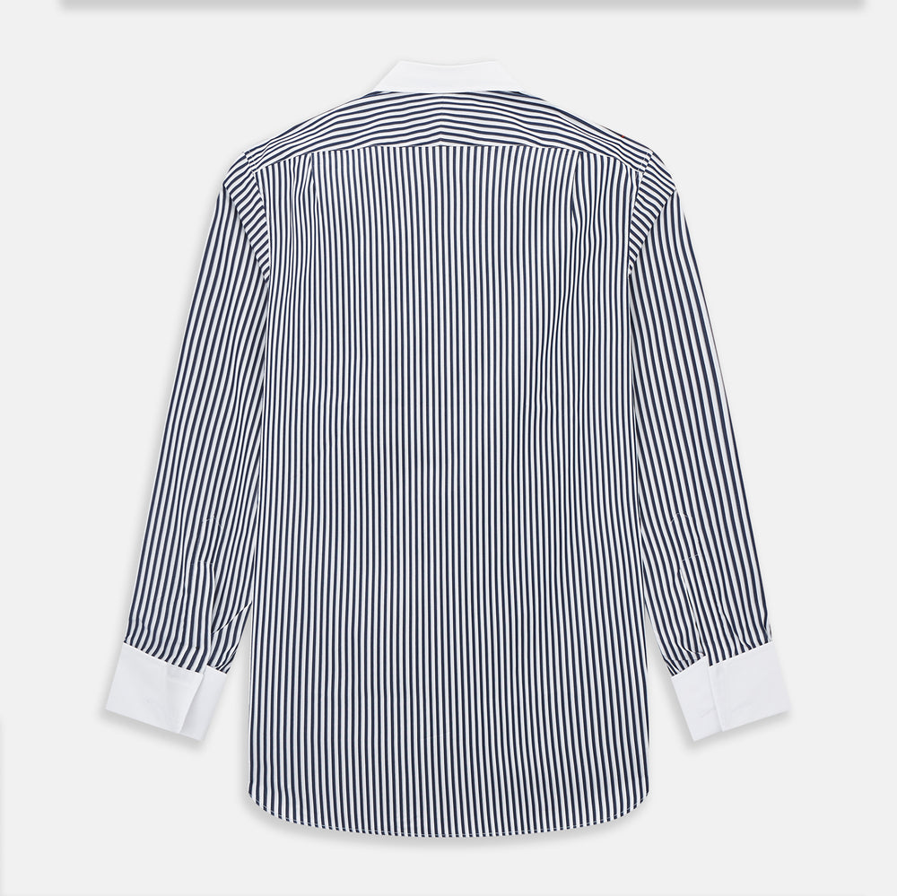 SHIRTS RF NEW WH T&A CLR WHITE DC NVY STRP ON WHT 16