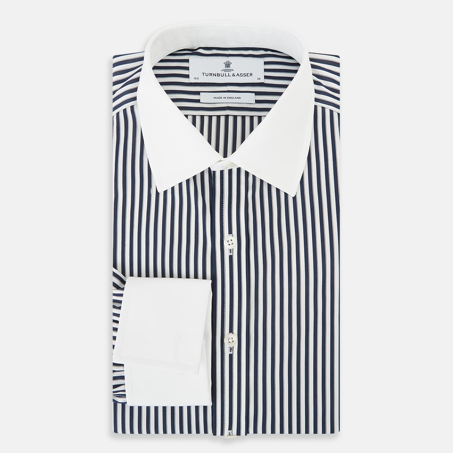 View 5 of product SHIRTS RF NEW WH T&A CLR WHITE DC NVY STRP ON WHT 16