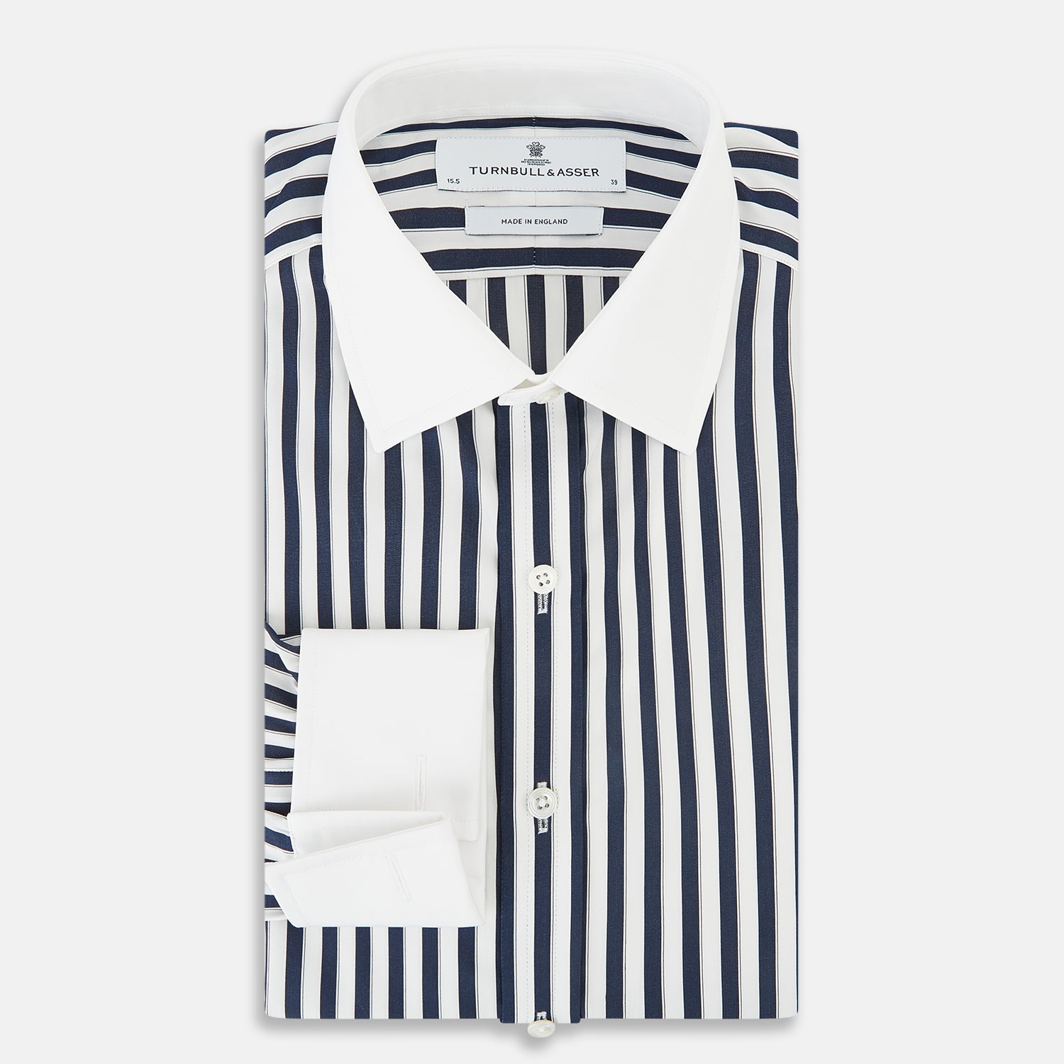 View 5 of product SHIRTS RF NEW WH T&A CLR WHITE DC NVY STRP ON WHT 16