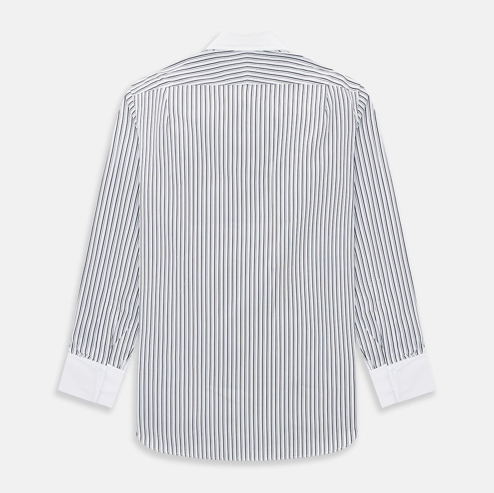 SHIRTS RF NEW WH T&A CLR WHITE DC NVY STRP ON WHT 15