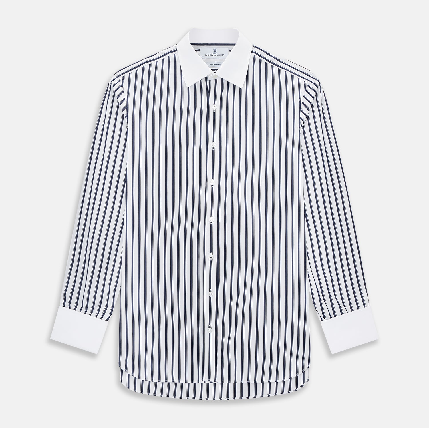 View 1 of product SHIRTS RF NEW WH T&A CLR WHITE DC NVY STRP ON WHT 15.5