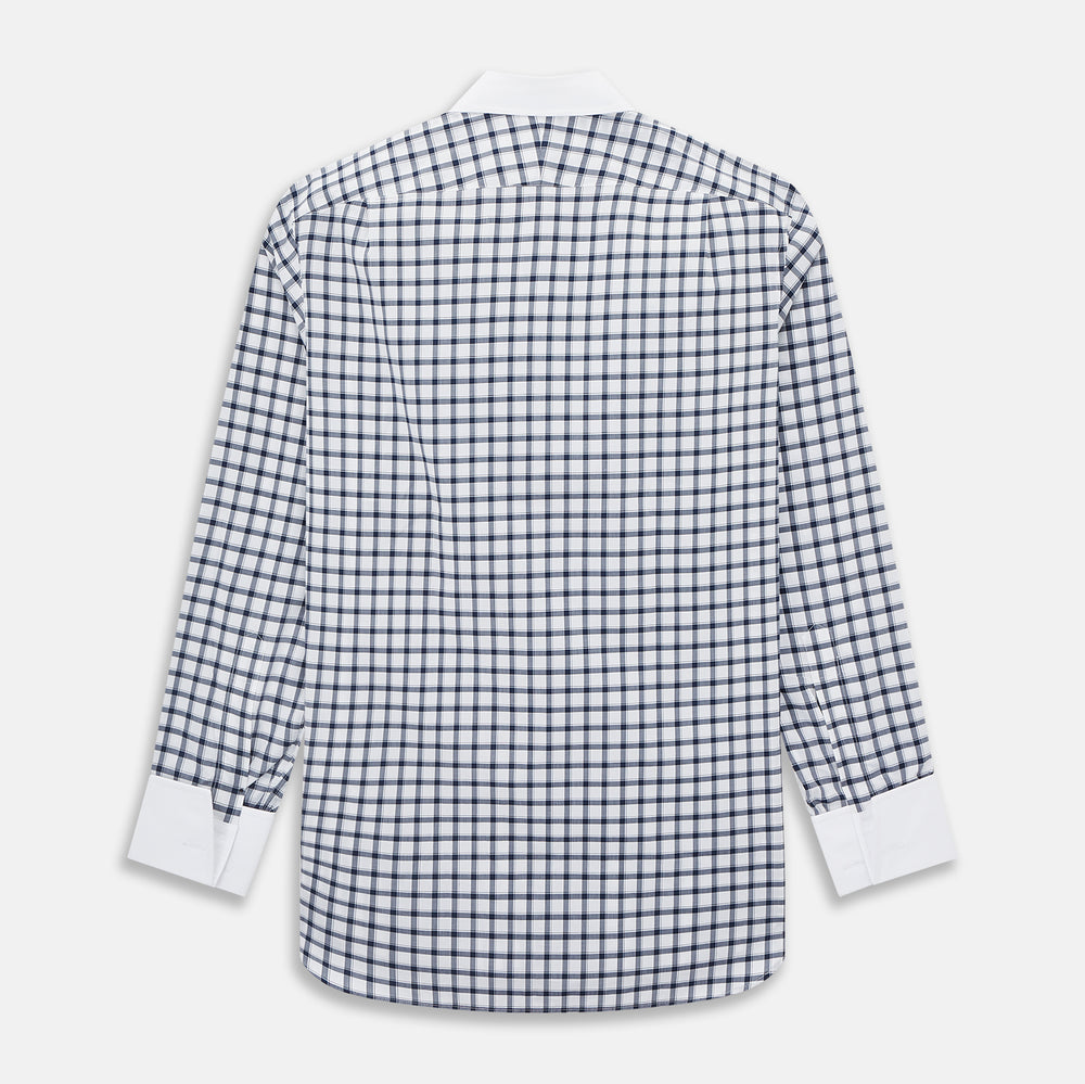 SHIRTS RF NEW WH T&A CLR WHITE DC NAVY CHK ON WHT 18.5
