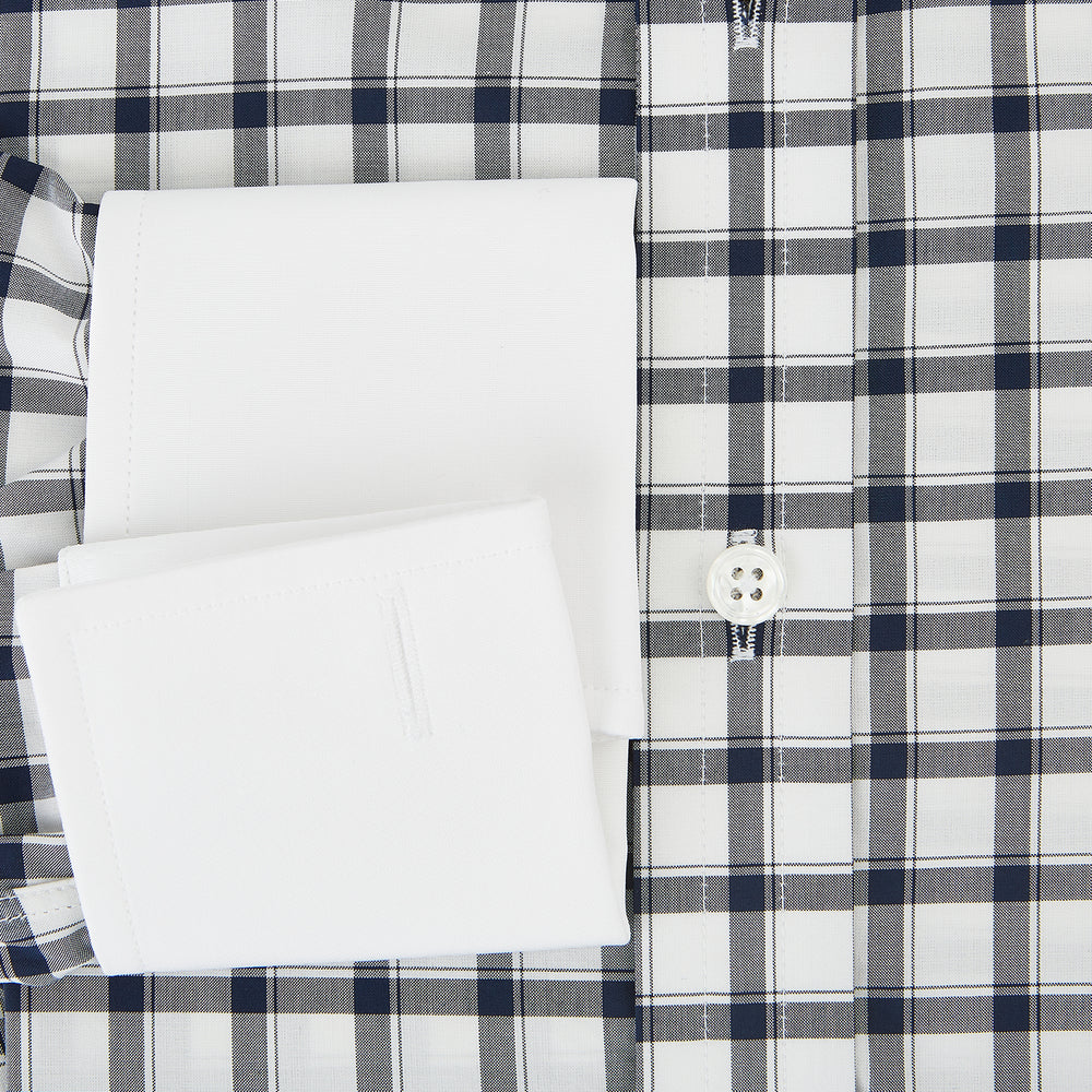 SHIRTS RF NEW WH T&A CLR WHITE DC NAVY CHK ON WHT 18.5