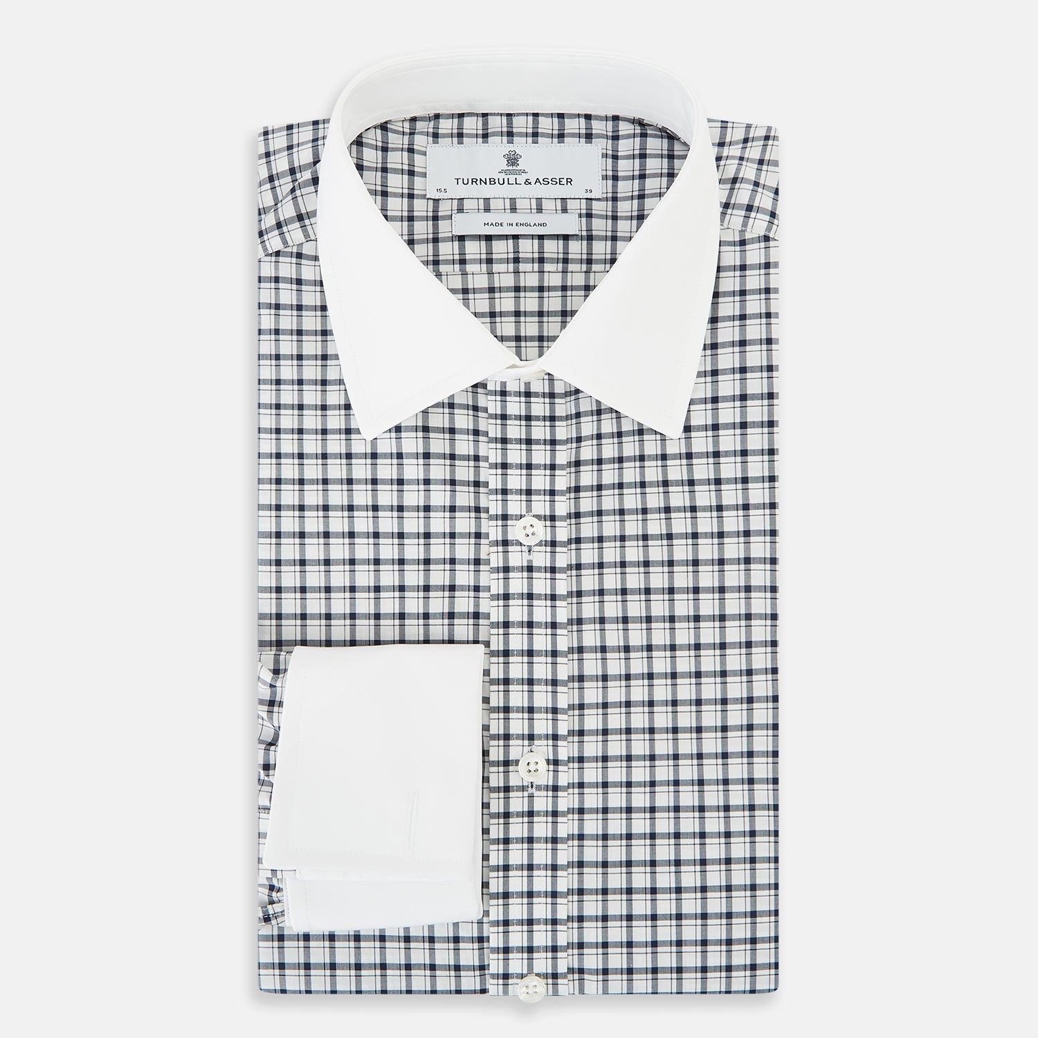 View 5 of product SHIRTS RF NEW WH T&A CLR WHITE DC NAVY CHK ON WHT 17