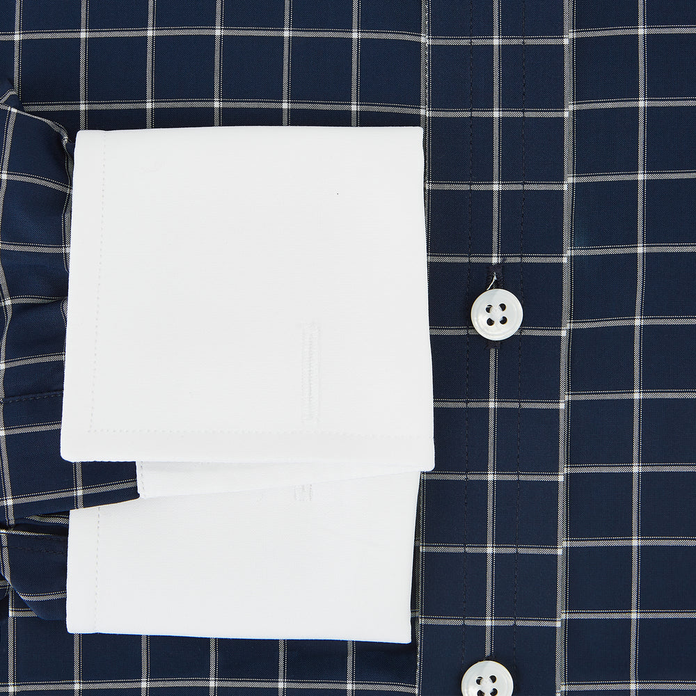 SHIRTS RF NEW WH T&A CLR WHITE DC WHT CHK ON NAVY 18.5