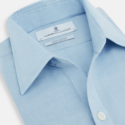 Blue Cotton Cashmere Chelsea Shirt Image 1