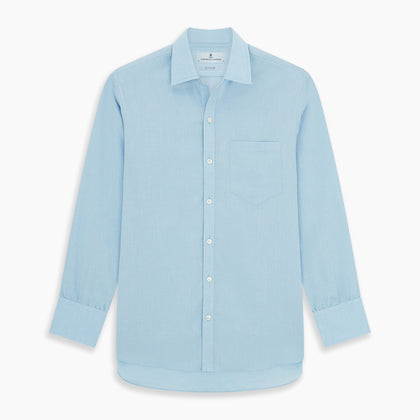 Blue Cotton Cashmere Chelsea Shirt Image 6