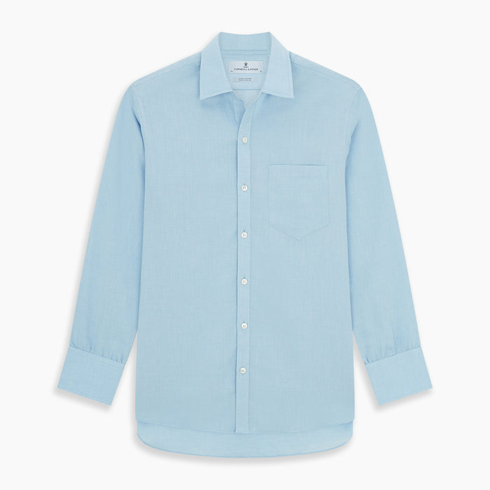 Blue Cotton Cashmere Chelsea Shirt Image 6