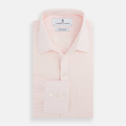 Pale Pink Cotton Cashmere Chelsea Shirt Image 3