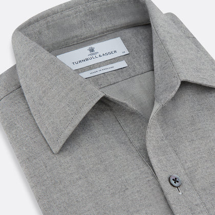 Grey Herringbone Chelsea Shirt Image 1