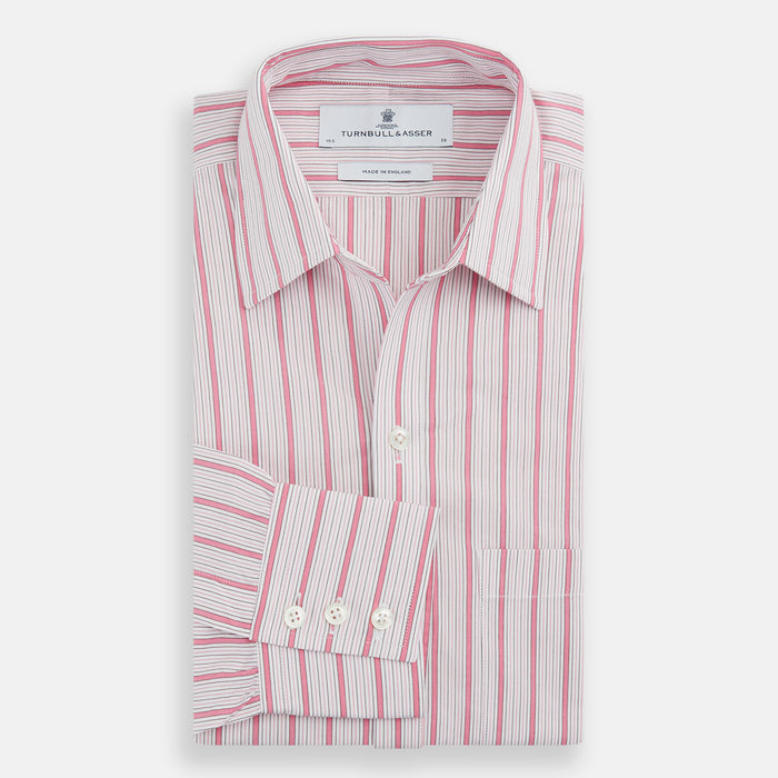 Pink Multi Track Stripe Chelsea Shirt Image 4