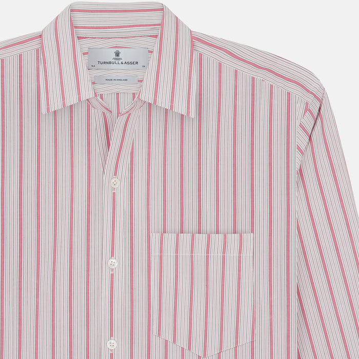 Pink Multi Track Stripe Chelsea Shirt Image 3