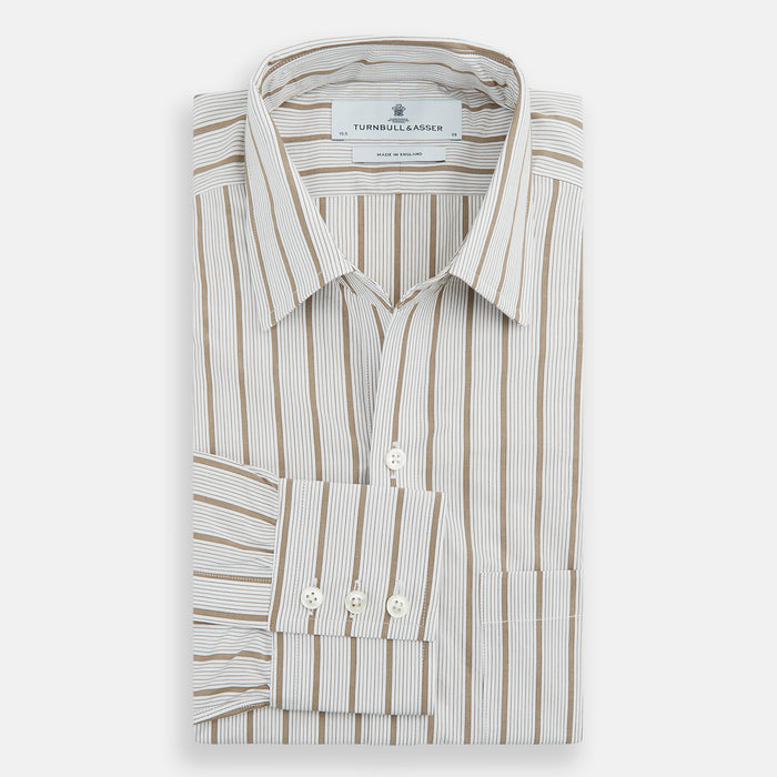 Brown Multi Track Stripe Chelsea Shirt Image 4
