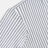 View 6 of product Laid flat on a white background, the Turnbull & Asser UK Westminster White Regular Fit Shirt in Cotton features vertical black and white stripes, a classic collar, buttoned cuffs, and a button-up front—an elegant wardrobe essential that offers timeless style for everyday wear.