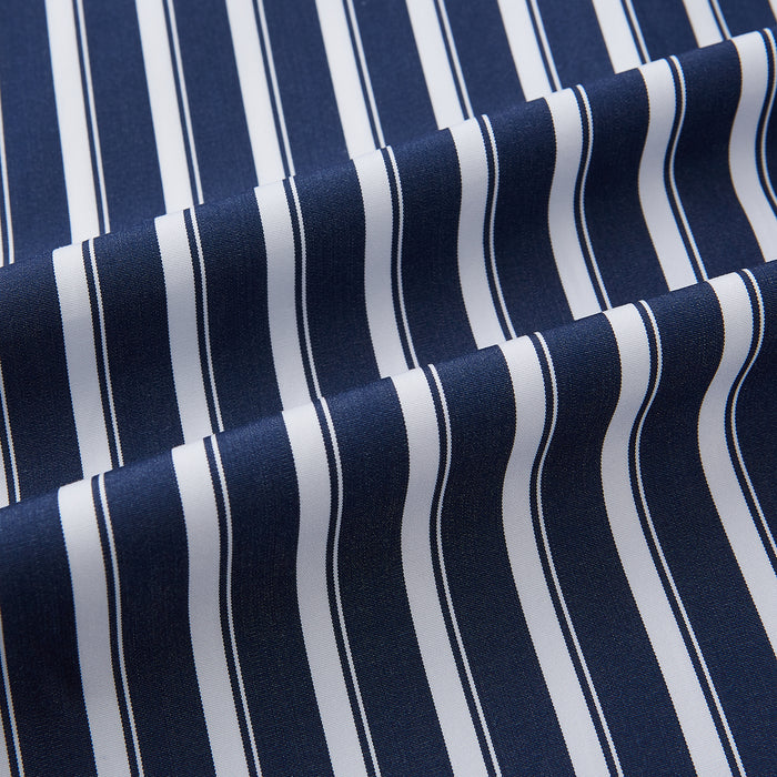 Westminster Bold Striped Navy on White Regular Fit Shirt in Cotton Image 6
