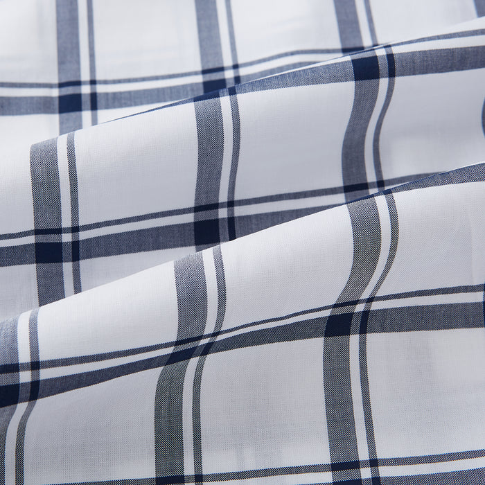 Westminster Bold Checked Navy on White Regular Fit Shirt in Cotton Image 6