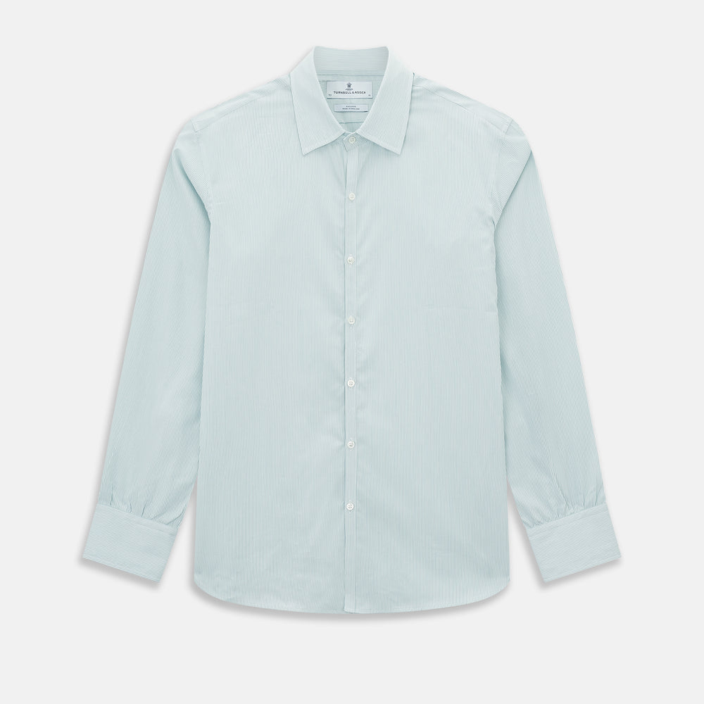 Sage Ripple Double Pinstripe Westminster Shirt 14.5