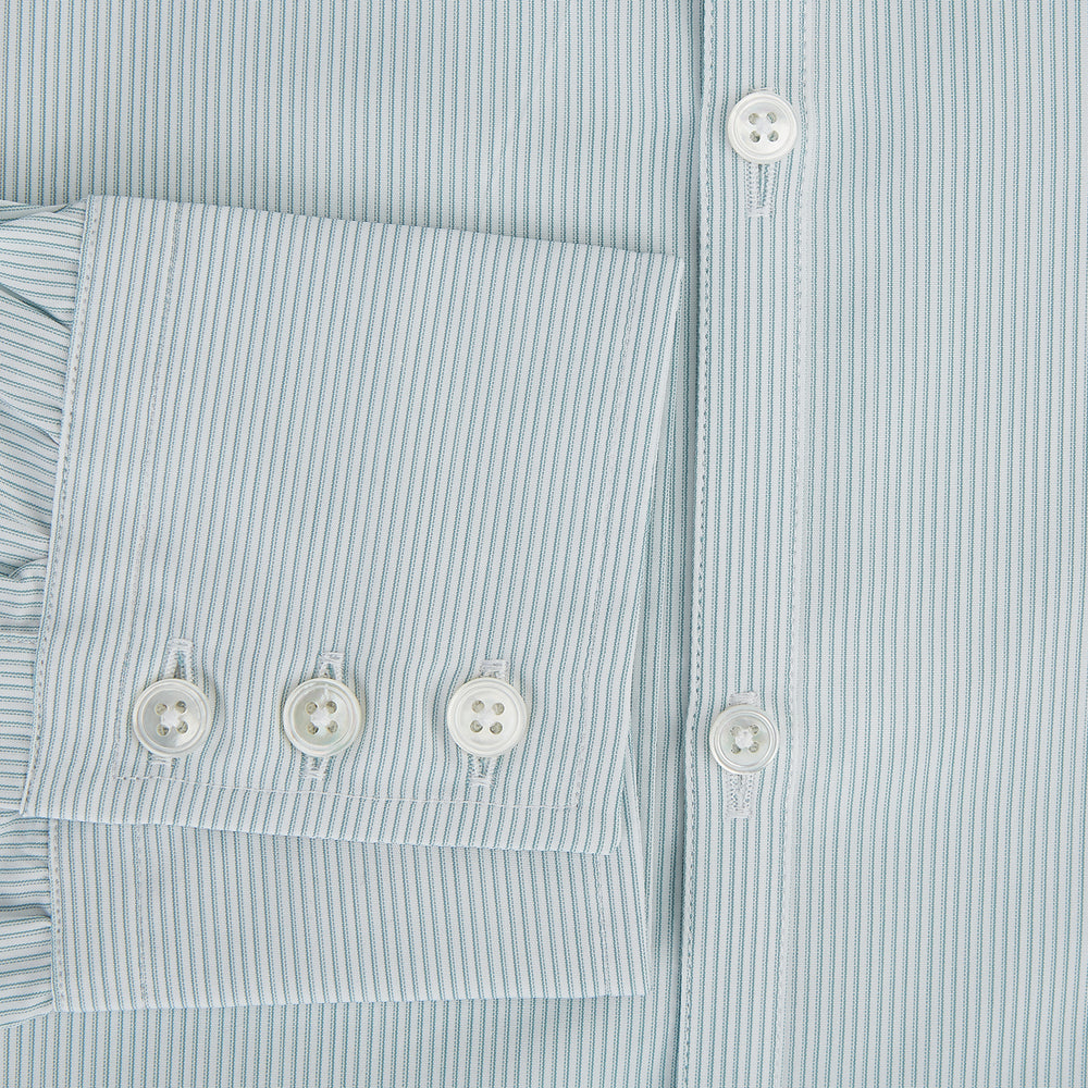 Sage Ripple Double Pinstripe Westminster Shirt 14.5