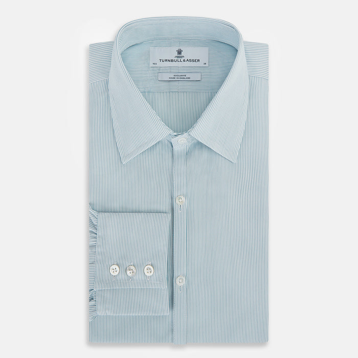 Turquoise Ripple Double Pinstripe Westminster Shirt Image 4
