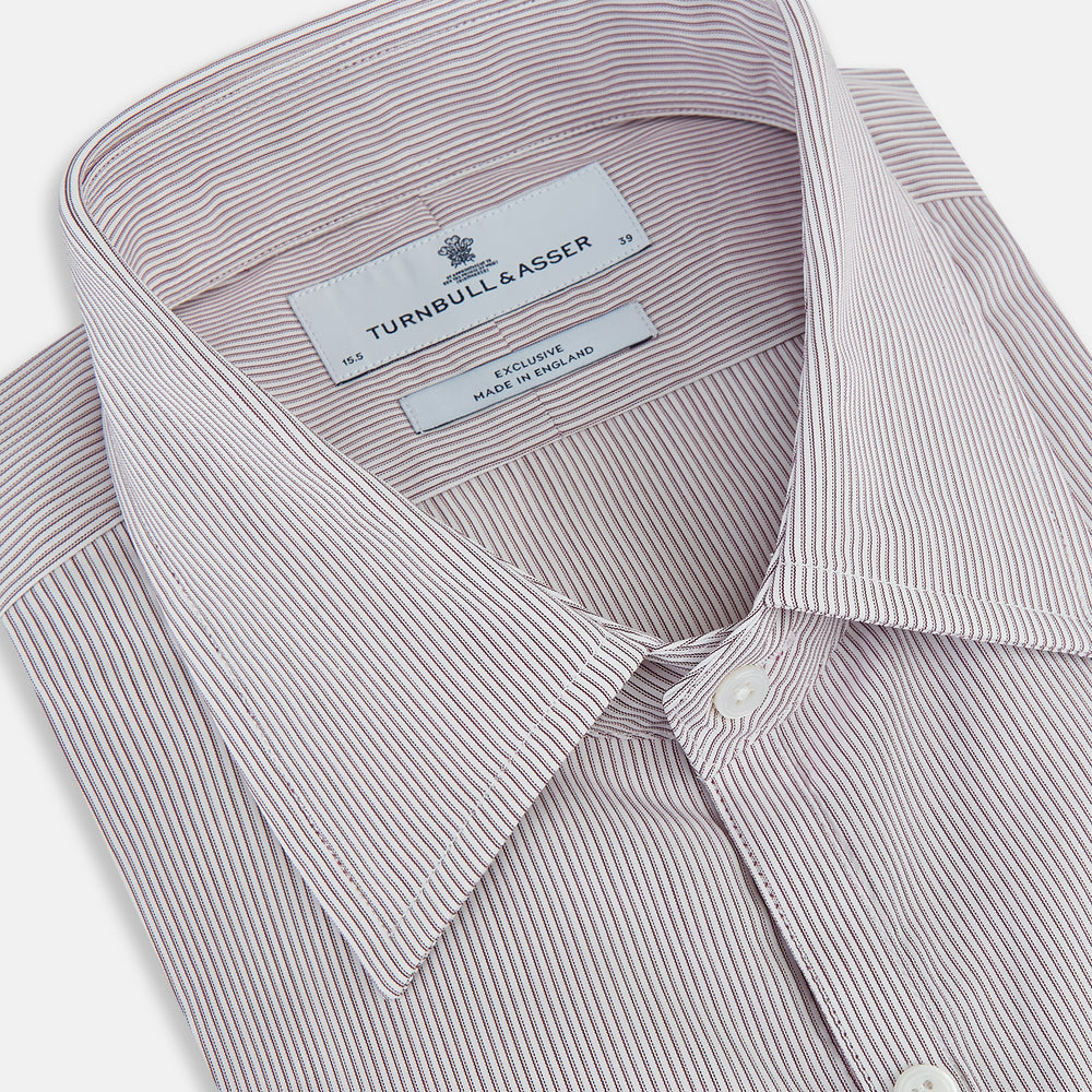 Burgundy Ripple Double Pinstripe Westminster Shirt 17