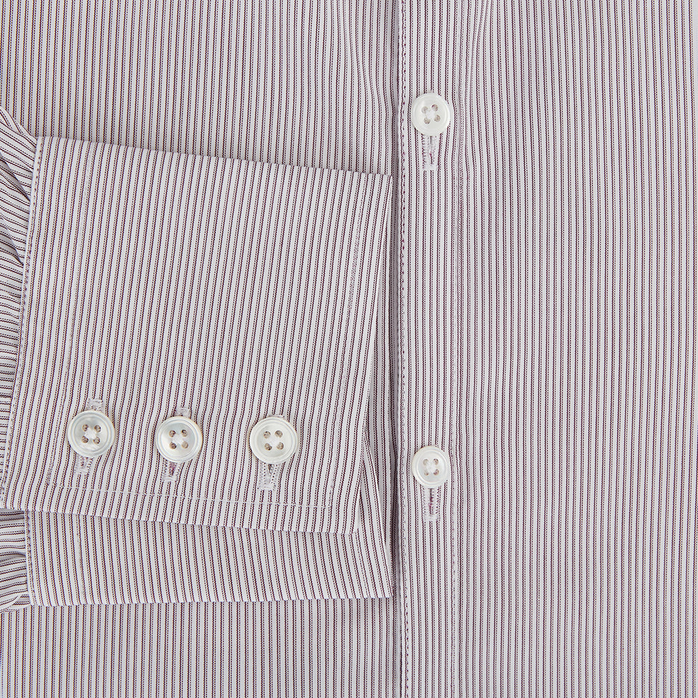 Burgundy Ripple Double Pinstripe Westminster Shirt 17