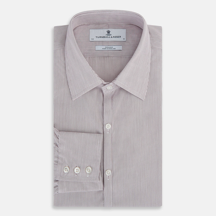 Burgundy Ripple Double Pinstripe Westminster Shirt Image 4