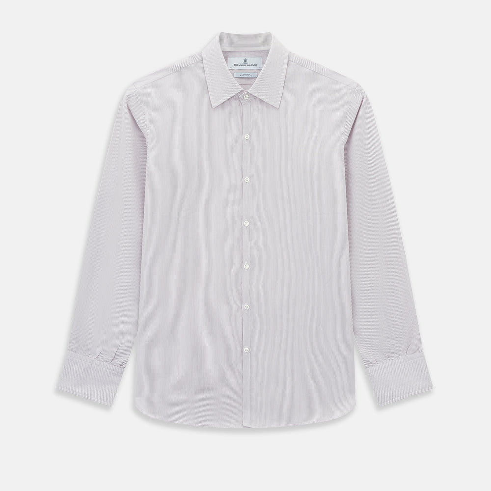 Lilac Ripple Double Pinstripe Westminster Shirt 18.5