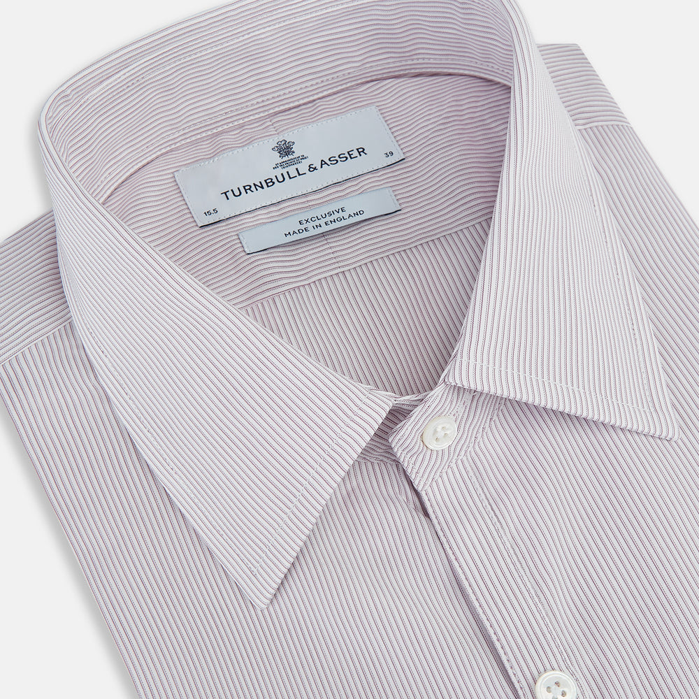 Lilac Ripple Double Pinstripe Westminster Shirt 18.5