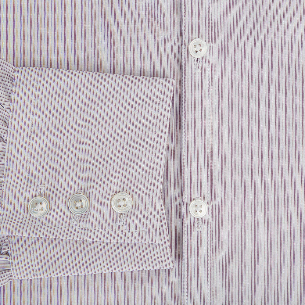 Lilac Ripple Double Pinstripe Westminster Shirt 18.5
