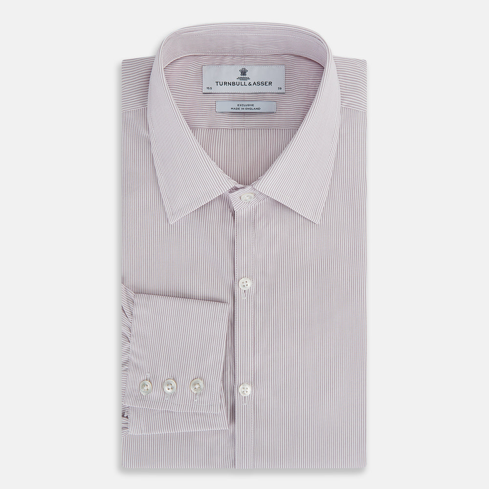 Lilac Ripple Double Pinstripe Westminster Shirt 18.5