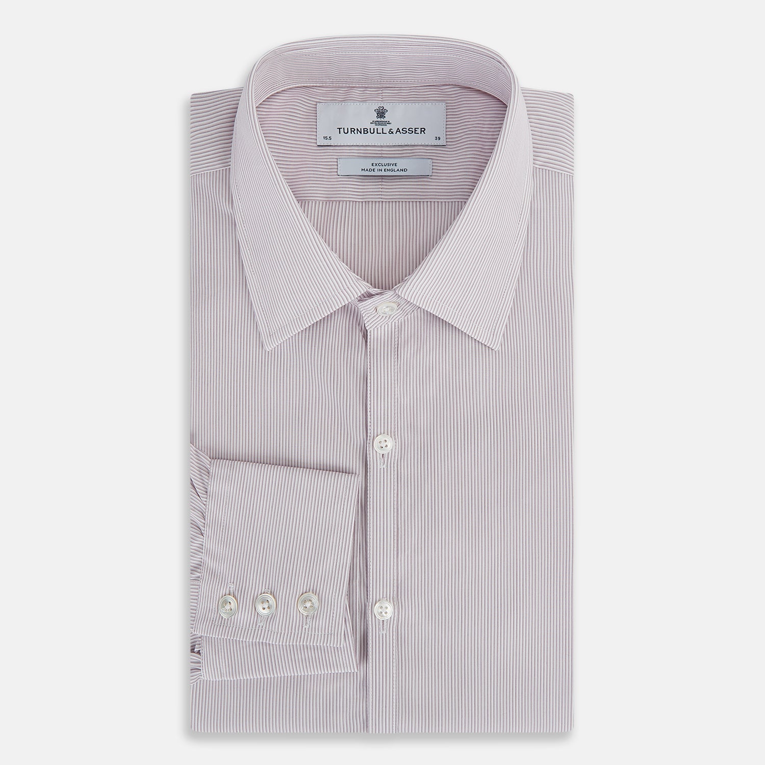 View 5 of product Lilac Ripple Double Pinstripe Westminster Shirt 18.5