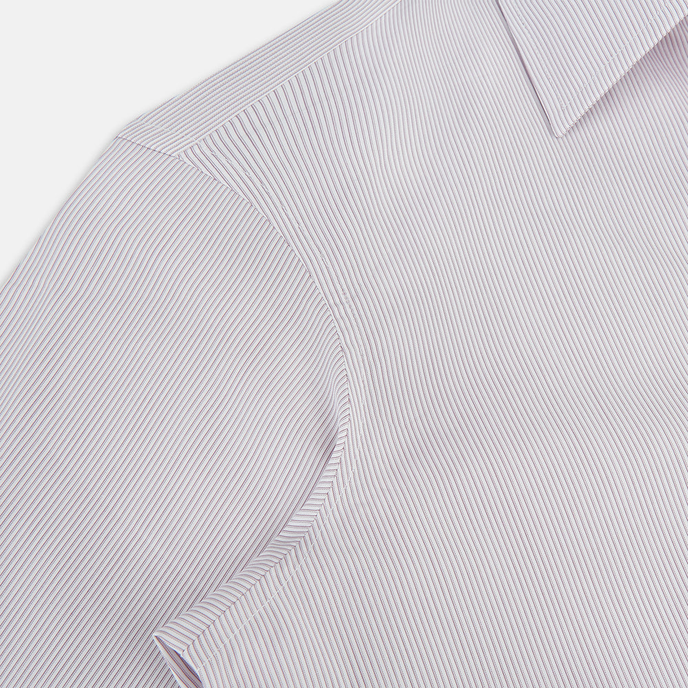 Lilac Ripple Double Pinstripe Westminster Shirt 18.5