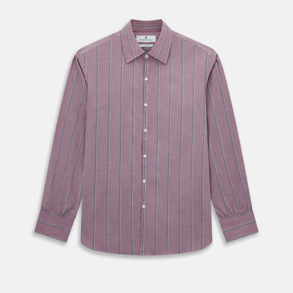 Cerise Red Track Stripe Westminster Shirt