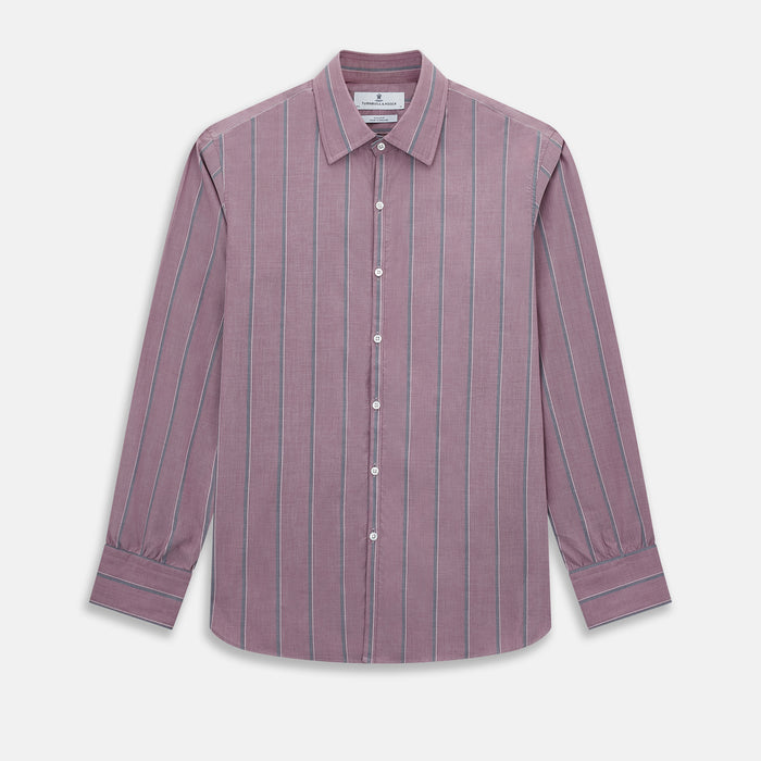 Cerise Red Track Stripe Westminster Shirt