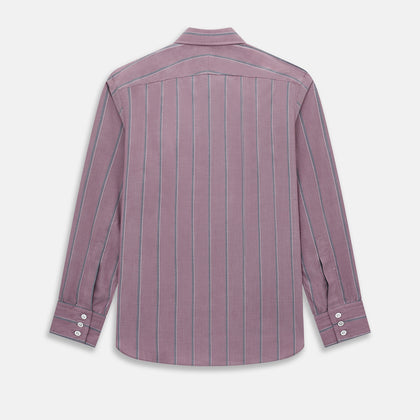 Cerise Red Track Stripe Westminster Shirt Image 2