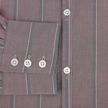 Cerise Red Track Stripe Westminster Shirt Image 3