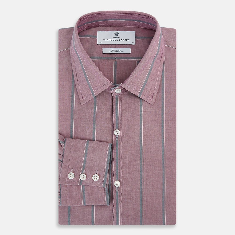 Cerise Red Track Stripe Westminster Shirt 19