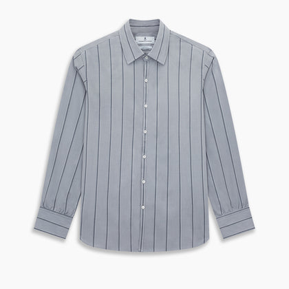 Light Grey Track Stripe Westminster Shirt Image 8